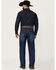 Image #3 - Cinch Men's Black Label Dark Wash Loose Fit Tapered Denim Jeans, Dark Blue, hi-res