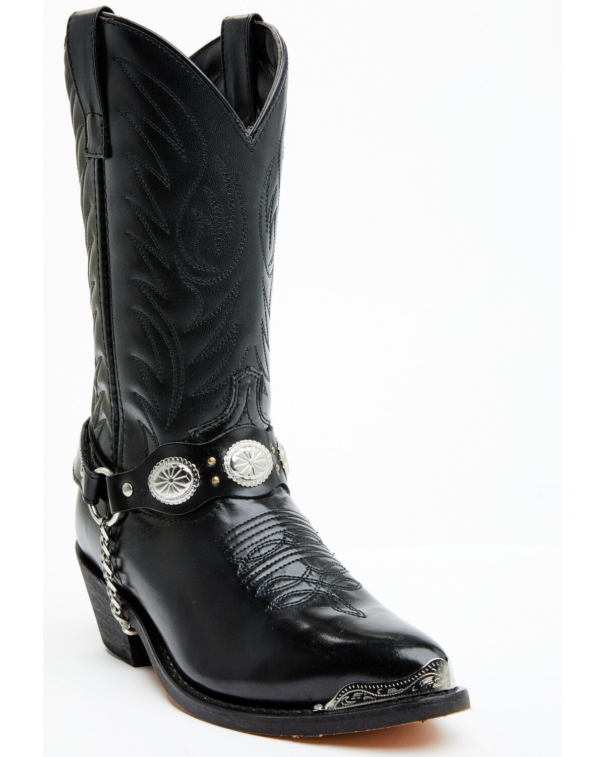 mens black pointed toe cowboy boots