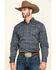 Image #1 - Tuf Cooper Men's Black Stretch Paisley Poplin Print Long Sleeve Western Shirt, Charcoal, hi-res