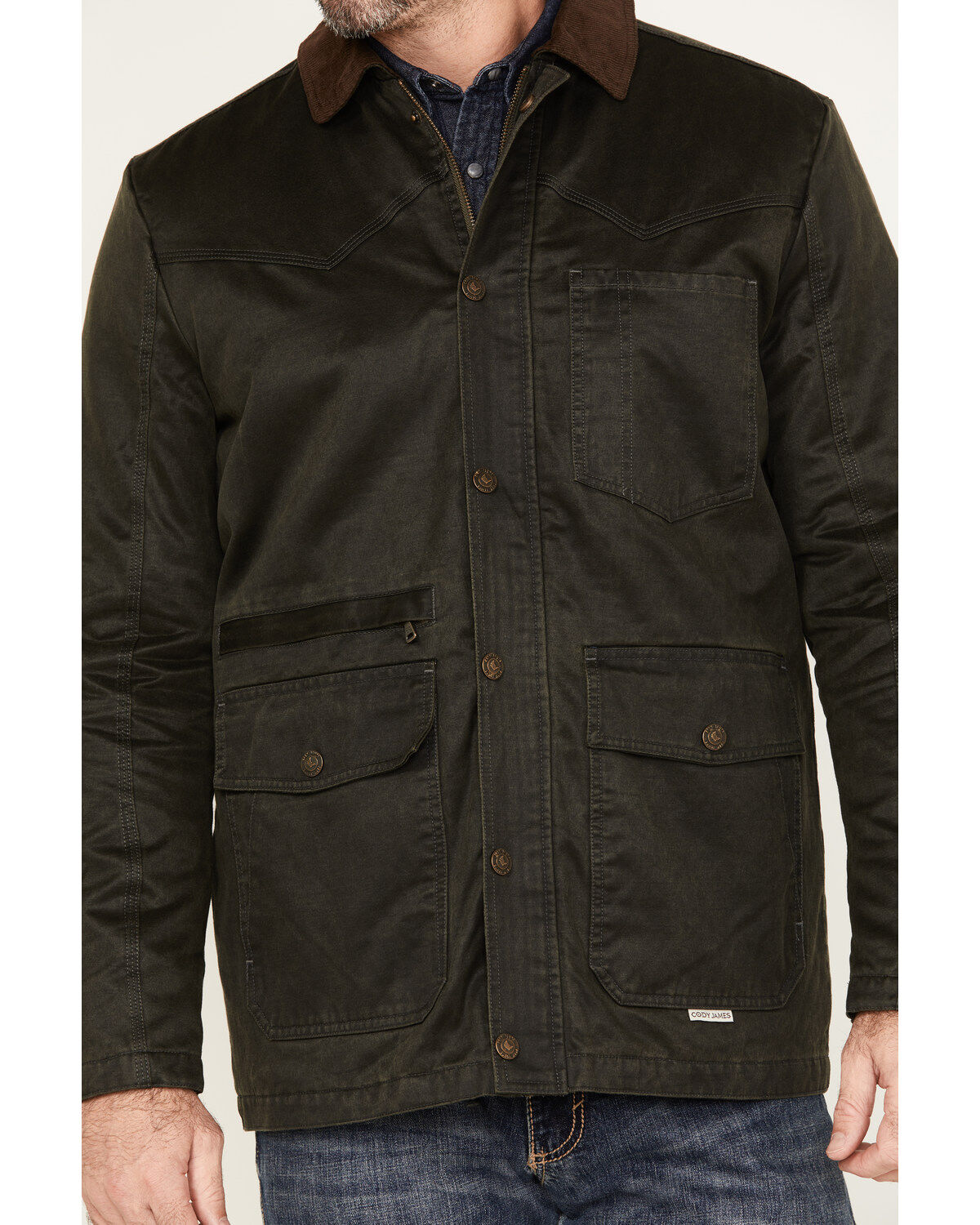 Image #3 - Cody James Men's Mansfield Oilskin Field Coat, , hi-res