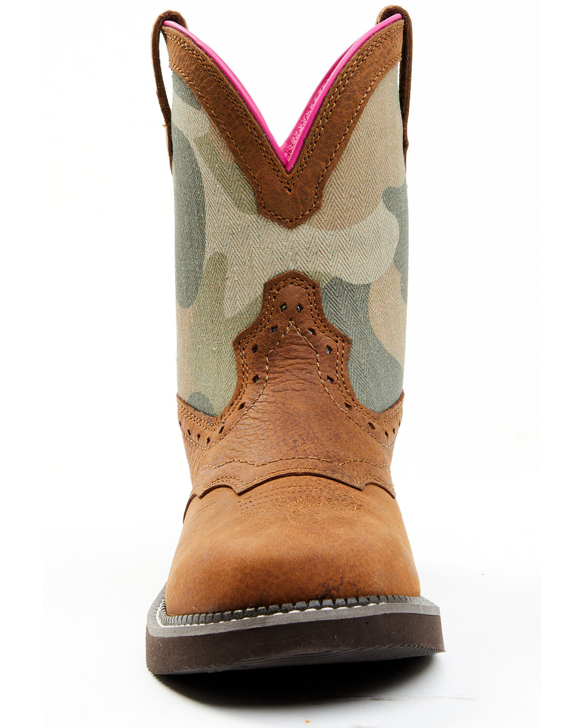 Image #4 - Shyanne Women's Jagger Camo Shaft Leather Western Boots - Wide Round Toe, Camouflage, hi-res