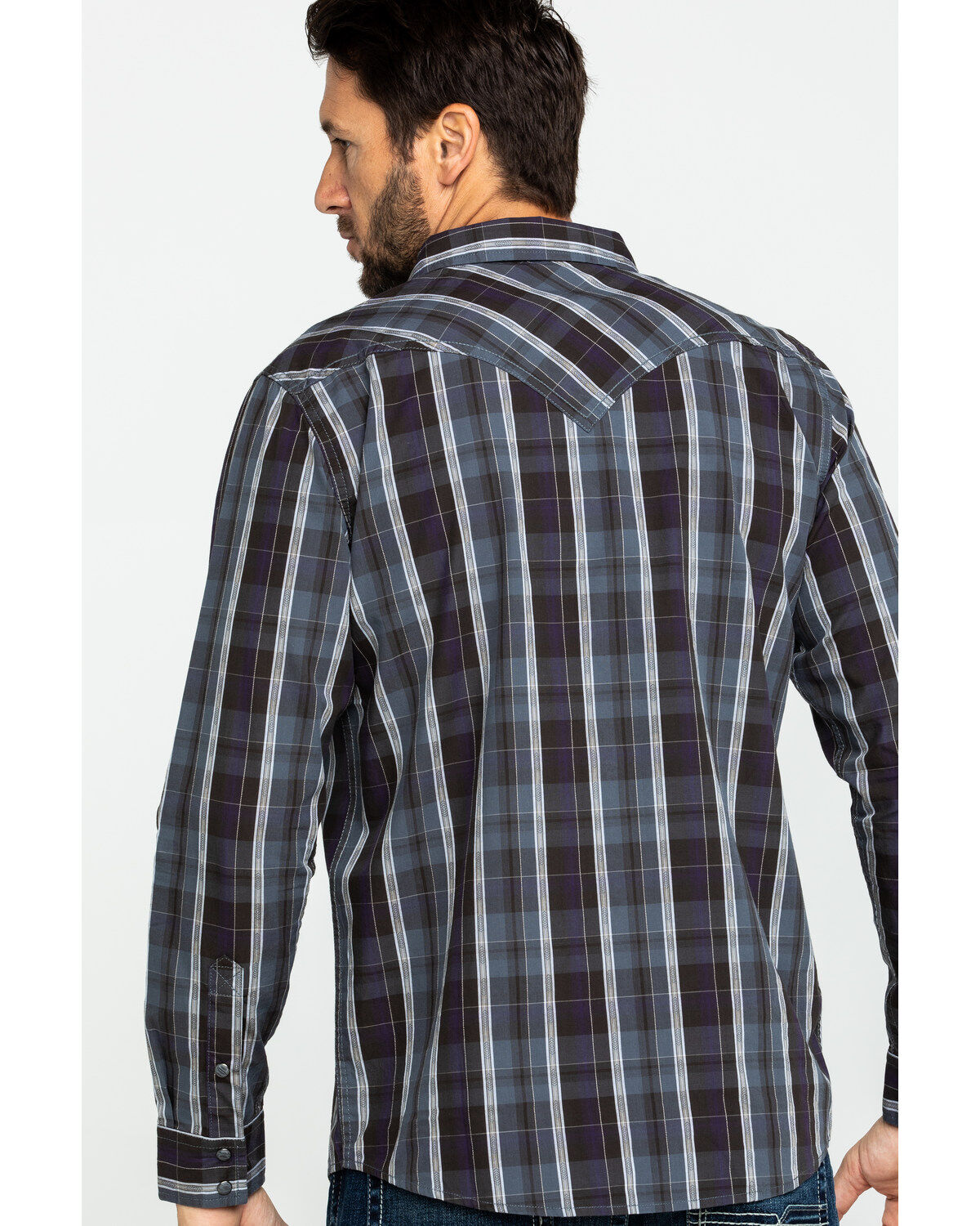 Image #2 - Moonshine Spirit Men's Arrowbear Med Plaid Long Sleeve Western Shirt , , hi-res