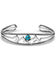 Image #1 - Montana Silversmiths Women's Pursue The Wild Another Mountain Turquoise Cuff Bracelet, Silver, hi-res