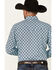Image #4 - Wrangler Men's Silver Edition Turquoise Southwestern Stripe Long Sleeve Pearl Snap Western Shirt, Turquoise, hi-res