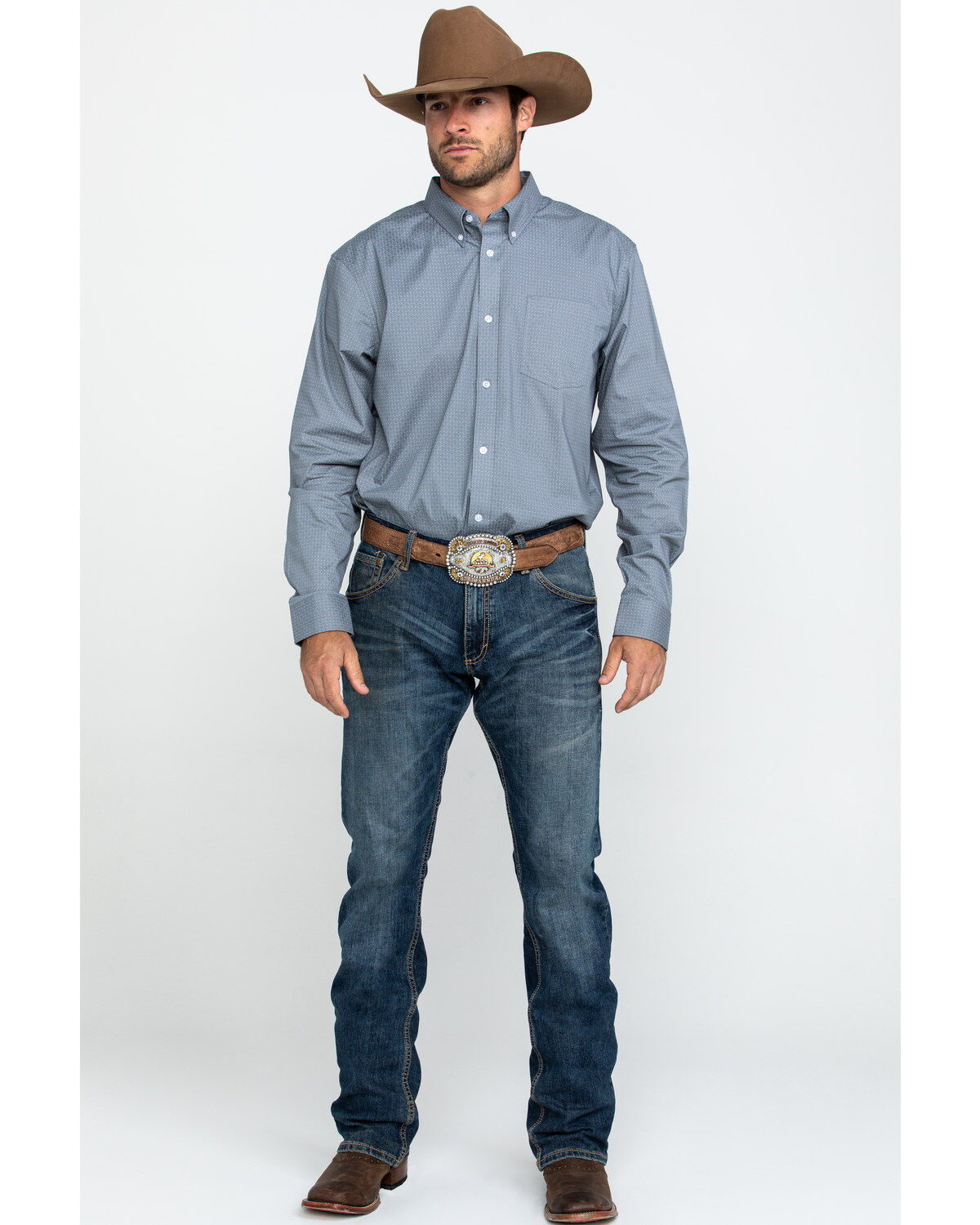 Image #6 - Cody James Core Men's Firesky Geo Print Long Sleeve Western Shirt, , hi-res