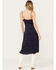 Beyond The Radar Women's Floral Print Slip Dress, Navy, hi-res