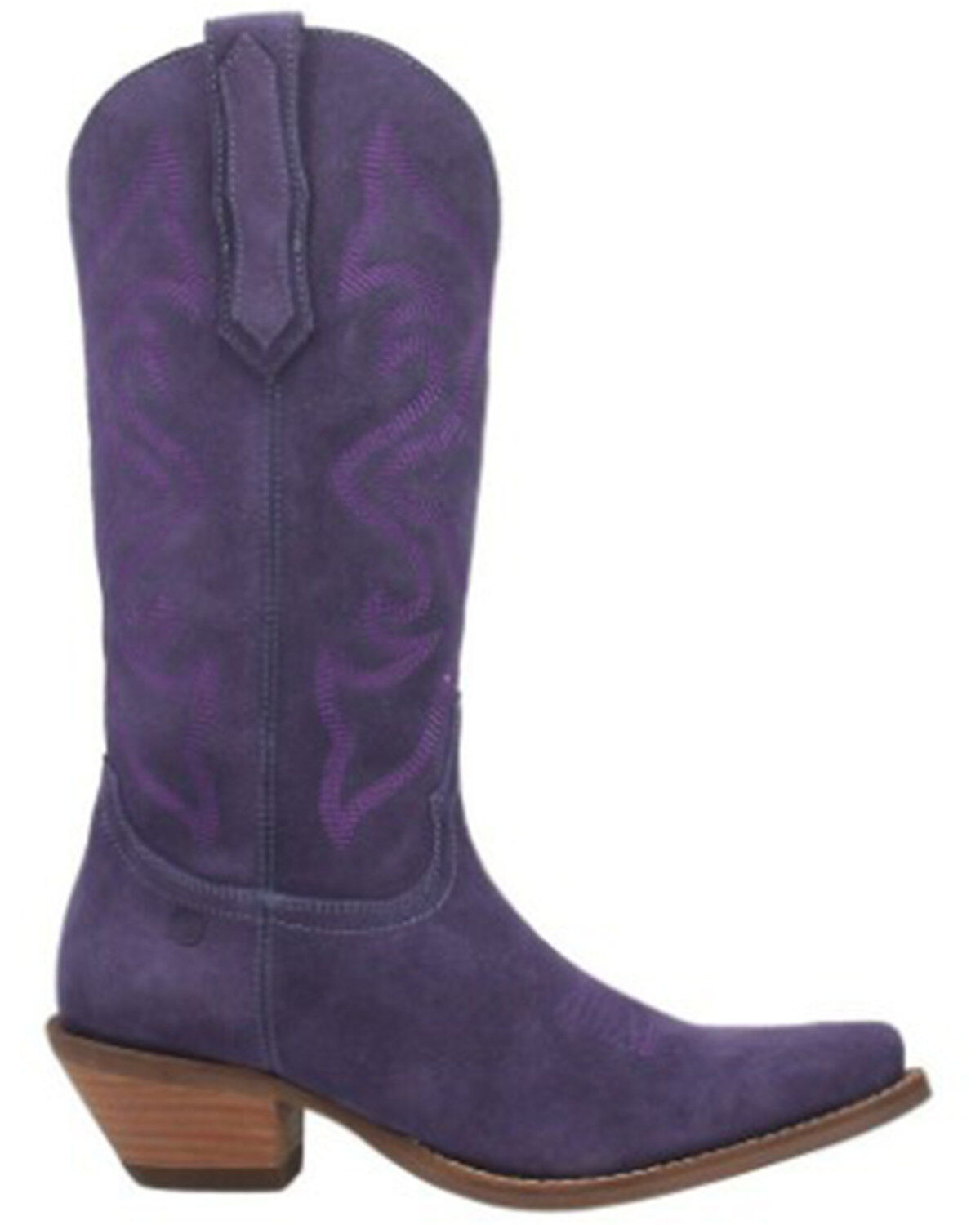 Image #2 - Dingo Women's Out West Suede Western Boots - Round Toe, Purple, hi-res