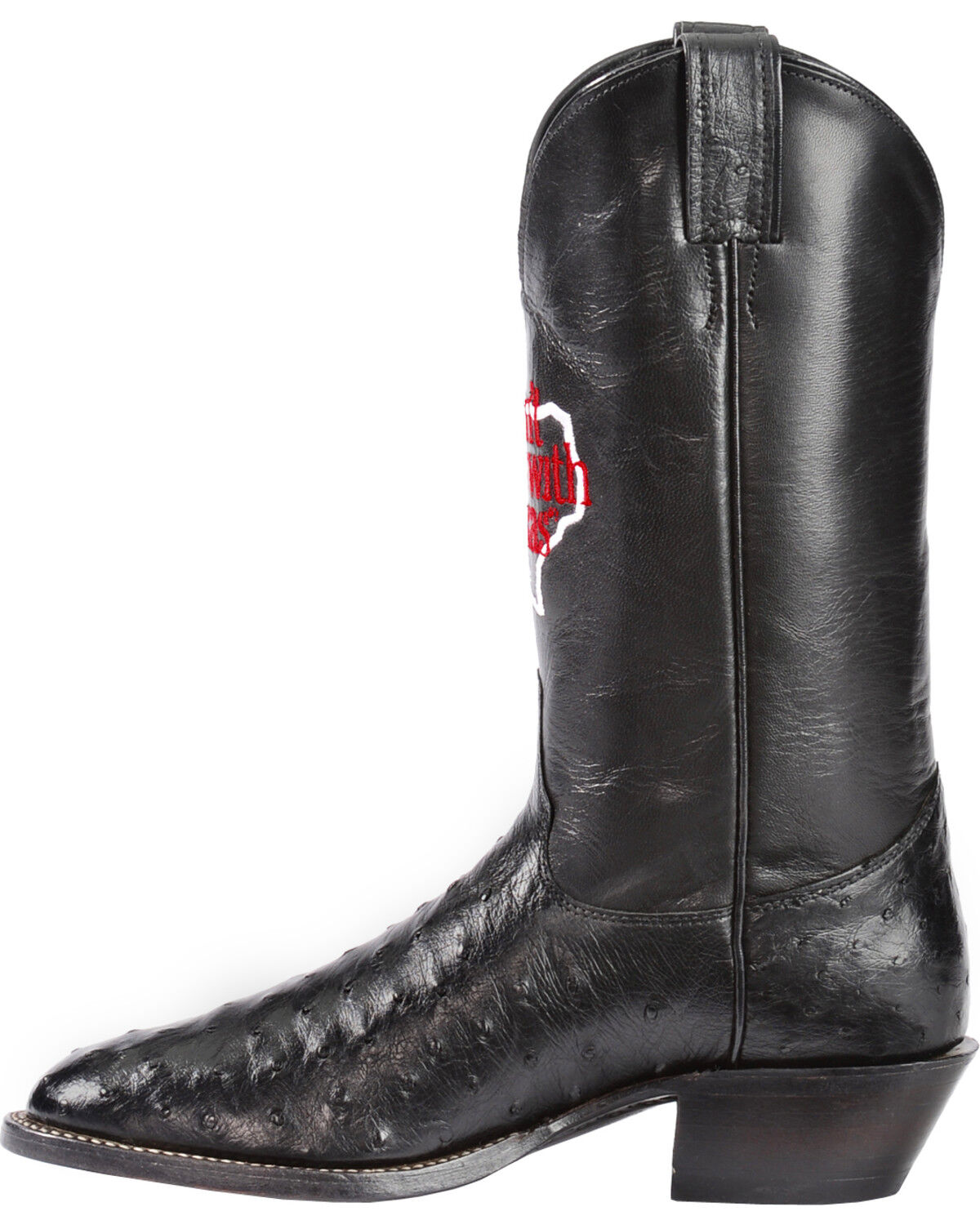 justin black ostrich boots