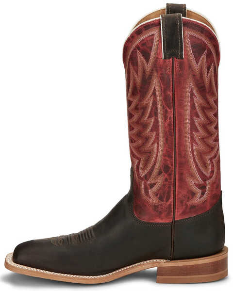 Image #3 - Justin Men's Andrews Chocolate Western Boots - Broad Square Toe, , hi-res