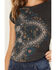 Shyanne Women's Bandana Short Sleeve Graphic Ringer Tee, Charcoal, hi-res