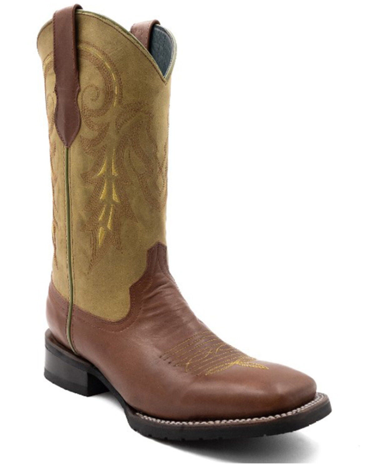 Ferrini Men's Maverick Western Boots - Broad Square Toe, Lt Brown, hi-res