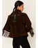 Image #4 - Scully Fringe & Beaded Boar Suede Leather Jacket, Chocolate, hi-res