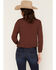Image #4 - Wild Moss Women's Embroidered Long Sleeve Peasant Top, Brown, hi-res