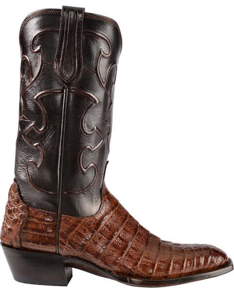 Image #2 - Lucchese Handmade 1883 Men's Charles Crocodile Belly Cowboy Boots - Round Toe, , hi-res
