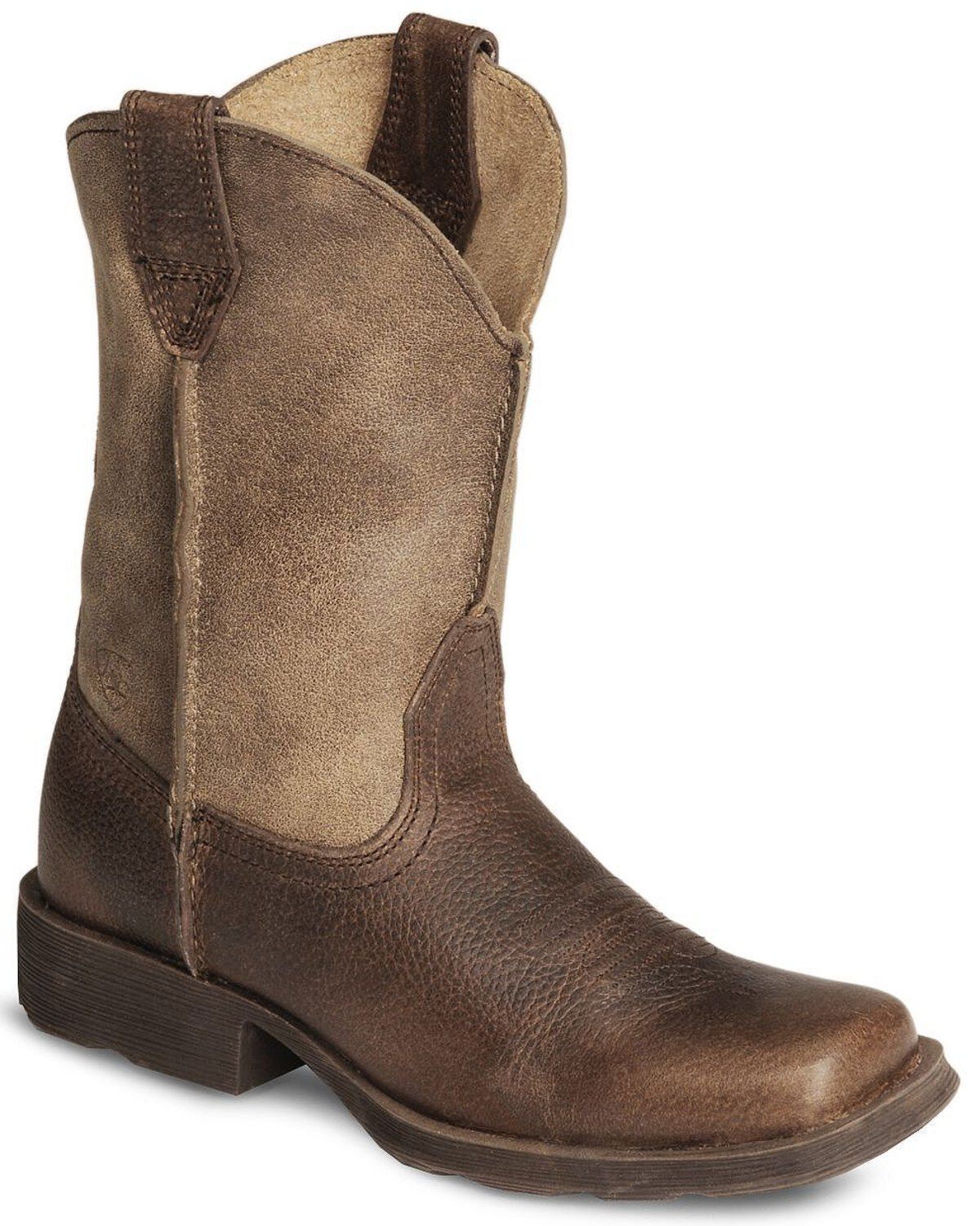 Ariat Boys' Earth Rambler Western Boots - Square Toe, Earth, hi-res