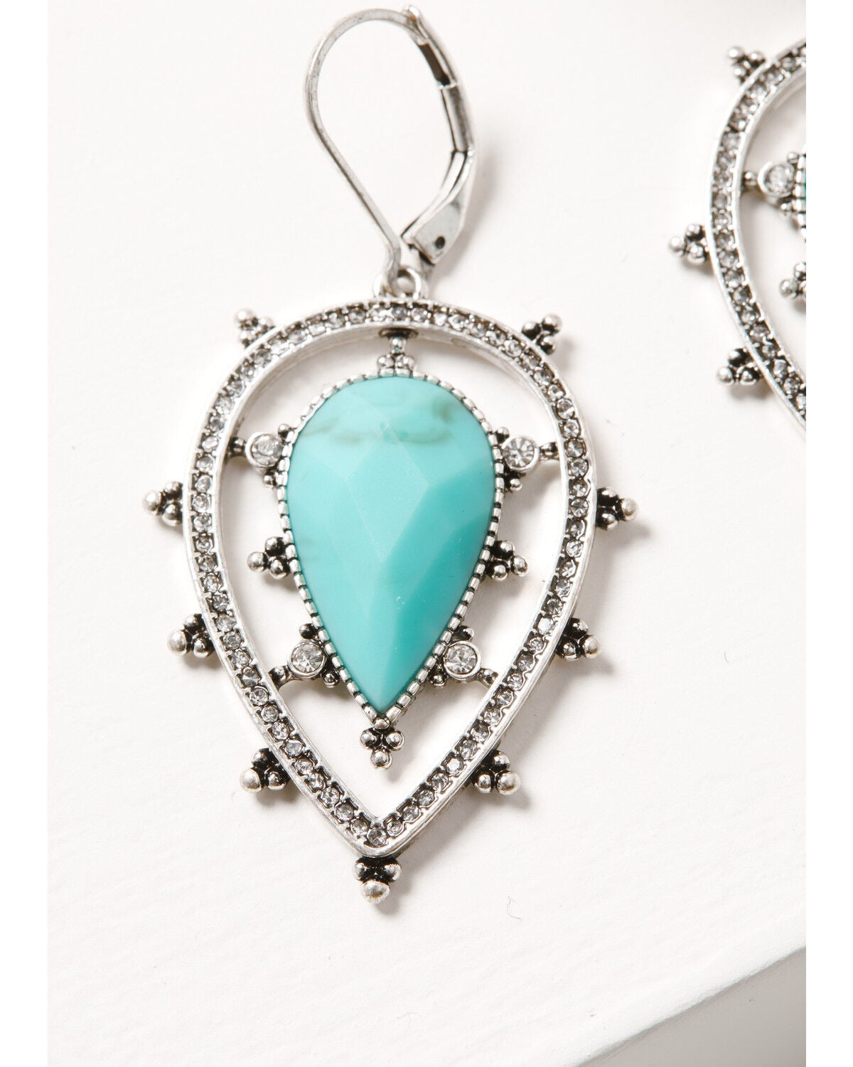 Image #3 - Lainey Wilson Women's Stone Drop Earrings, Silver, hi-res
