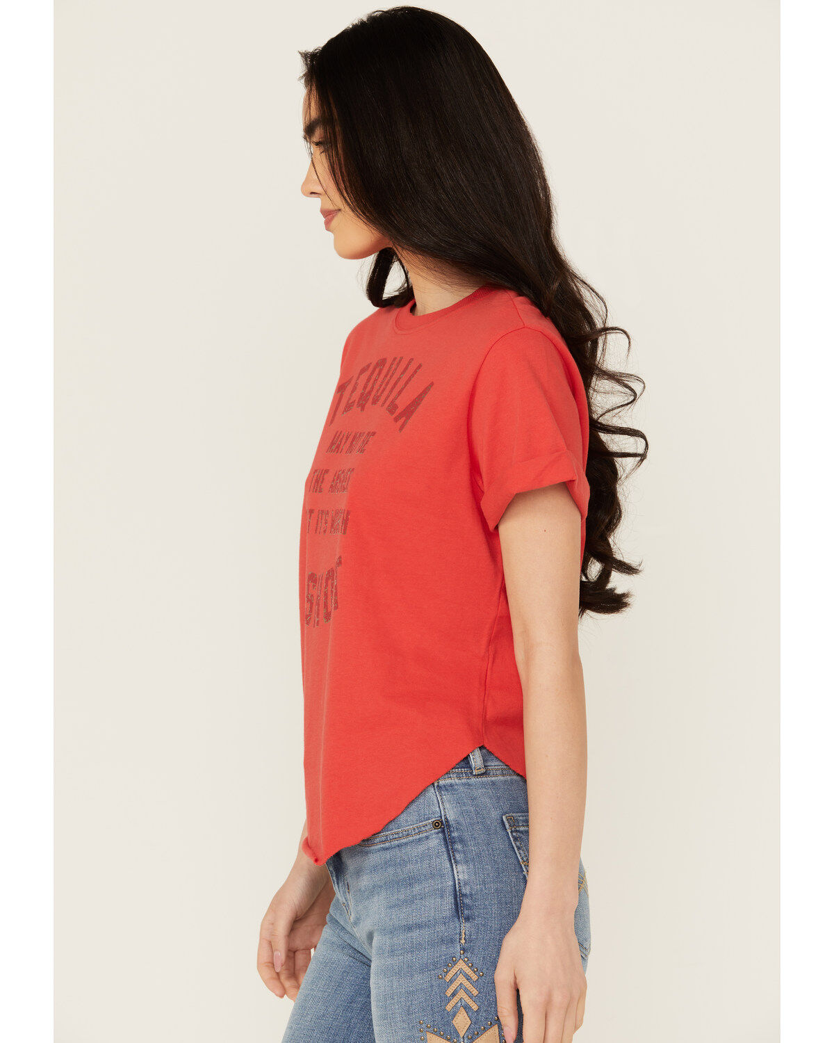 Image #2 - Idyllwind Women's Rundle Tequila Shot Short Sleeve Graphic Tee, Dark Orange, hi-res