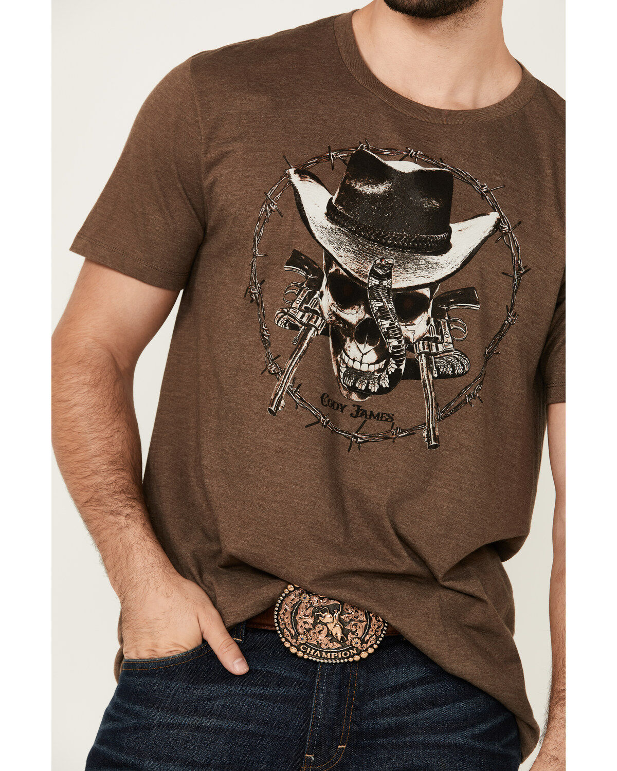 Image #2 - Cody James Men's Elements Short Sleeve Graphic T-Shirt, Brown, hi-res
