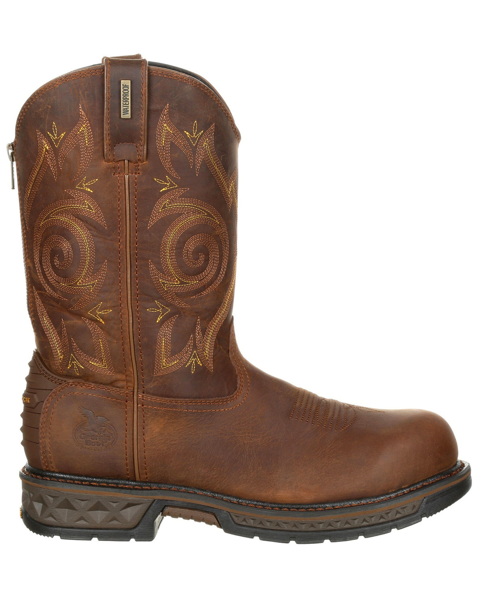 Georgia Boot Carbo Tec LT Composite Toe Waterproof Work Wellington Men s Size 12 Brown