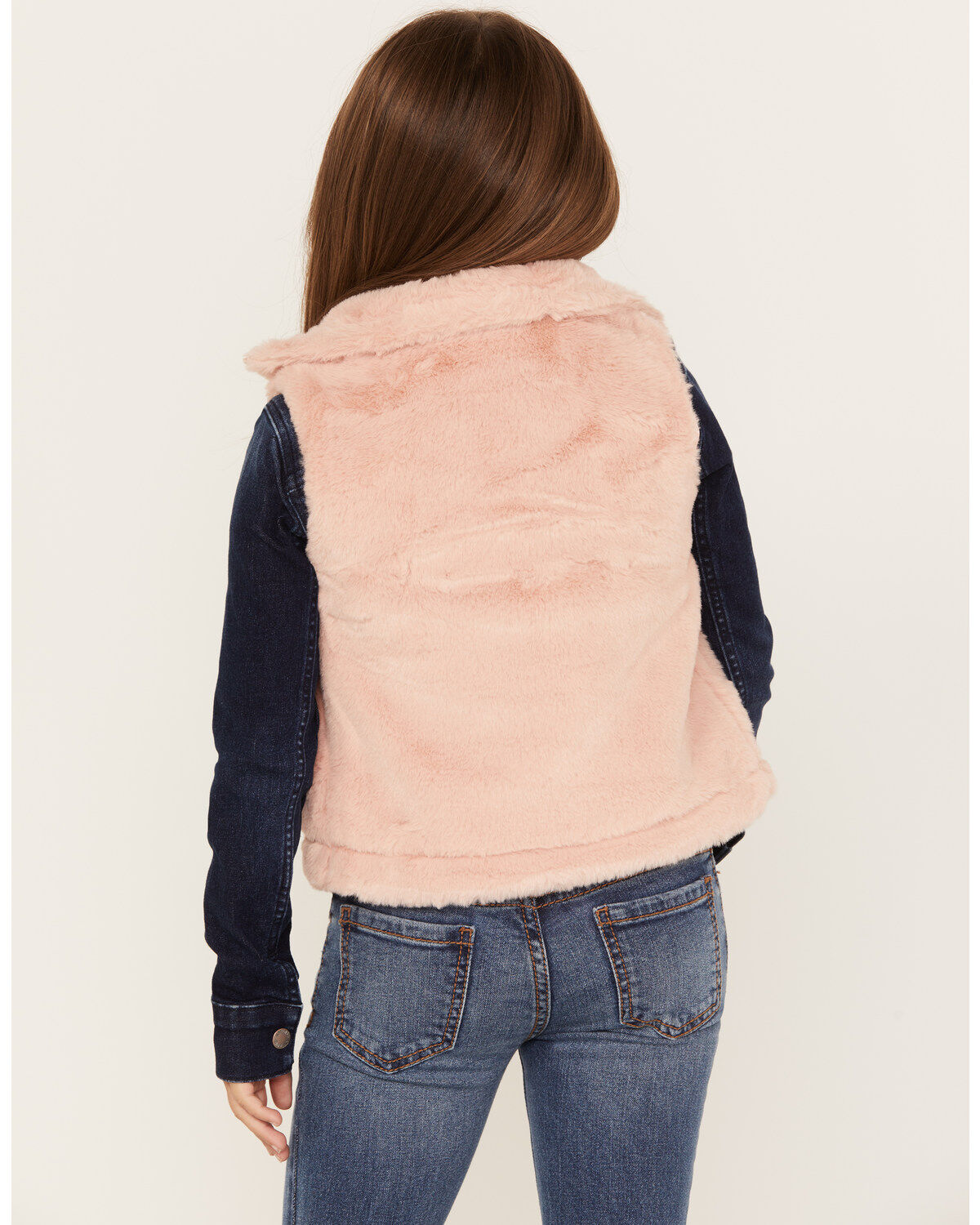 Image #4 - Urban Republic Girls' Faux Fur Vest, Pink, hi-res