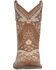 Dingo Women's Primrose Embroidered Western Booties - Snip Toe, Brown, hi-res