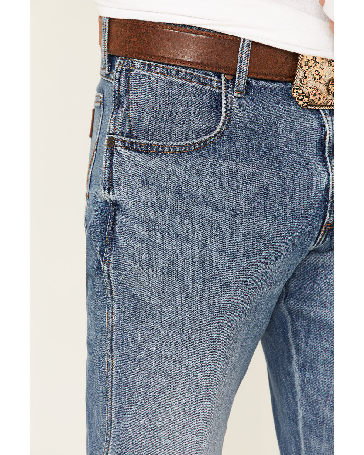 Image #5 - Wrangler Retro Men's Linville Light Stretch Slim Straight Jeans - Long , , hi-res