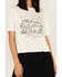 Cleo + Wolf Women's No Distractions Cropped Graphic Tee, Ivory, hi-res