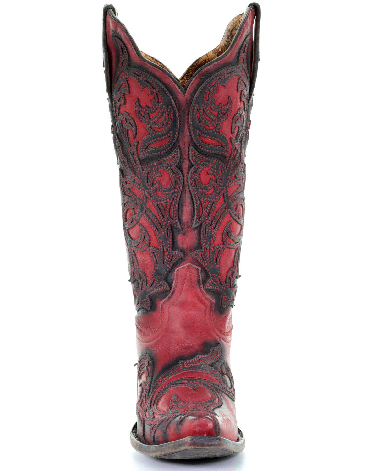 red and black cowboy boots