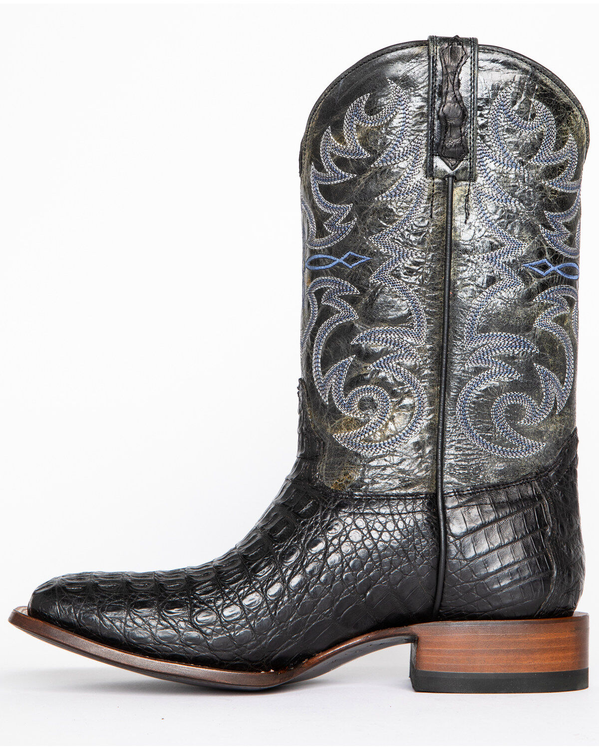 Image #10 - Cody James Men's Caiman Embroidered Exotic Boots - Broad Square Toe, , hi-res