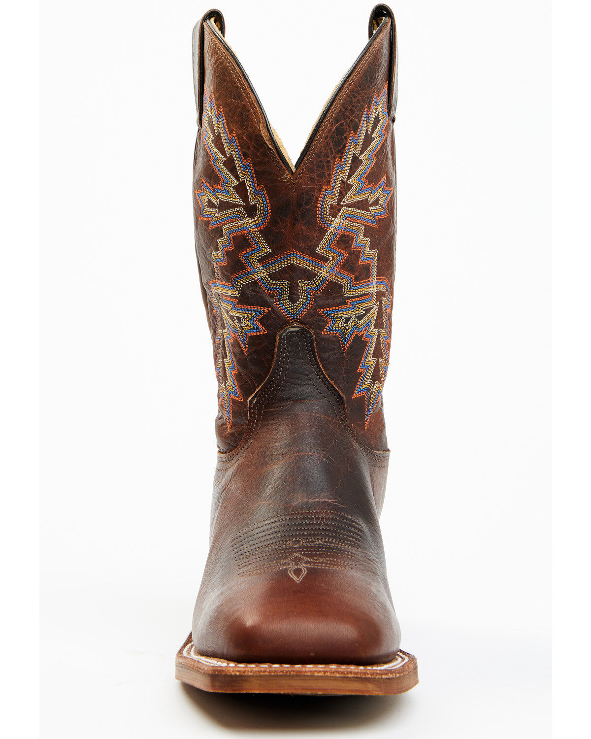 Image #4 - Justin Men's Bent Rail Bender Performance Western Boots - Broad Square Toe, Chocolate, hi-res