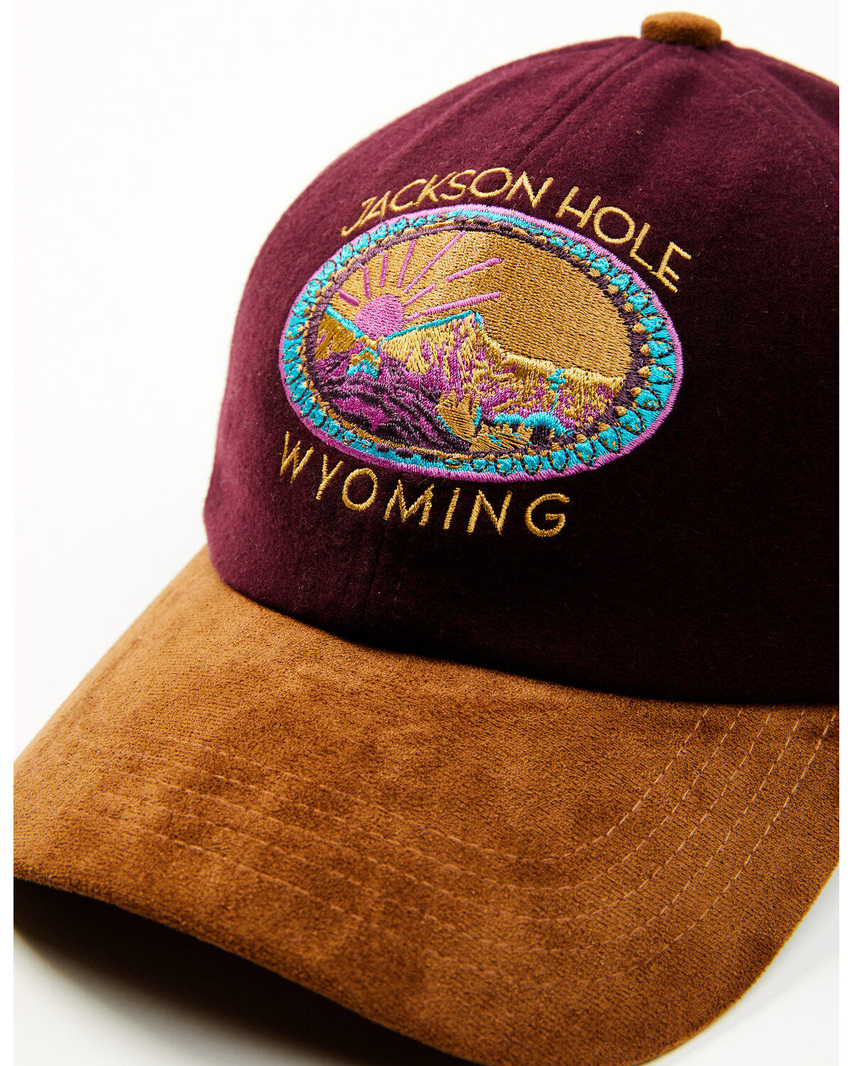 Image #2 - Cleo + Wolf Women's Wyoming Felt Ball Cap, Burgundy, hi-res