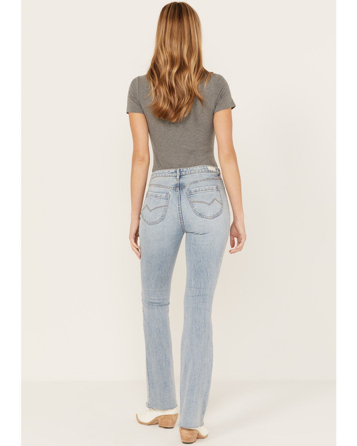 Product Name:  Cleo + Wolf Women's Light Wash High Rise Slim Bootcut Jeans