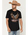 Image #1 - Moonshine Spirit Men's Soaring Eagle Short Sleeve Graphic T-Shirt, Black, hi-res