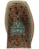 Durango Boys' Caiman Print Western Boots - Square Toe, White, hi-res