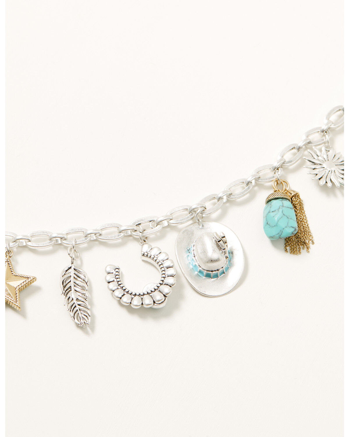 Image #1 - Lainey Wilson Women's Blue Moonshine Charm Necklace, Silver, hi-res