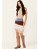 Image #1 - Vocal Women's Star Fringe Skirt, Navy, hi-res
