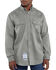 Image #2 - Carhartt Men's Long Sleeve Flame Resistant Dry Twill Work Shirt, Grey, hi-res