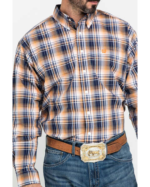 Image #4 - Cinch Men's Multi Plaid Plain Weave Long Sleeve Western Shirt , , hi-res