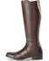 Image #3 - Frye Women's Chocolate Melissa Stud Back Zip Boots - Round Toe, Chocolate, hi-res