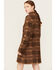 Image #4 - Panhandle Women's Plaid Print Knit Sweater Coat, Dark Brown, hi-res