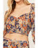 Image #3 - Beyond The Radar Women's Floral Print Tie Back Top, Multi, hi-res