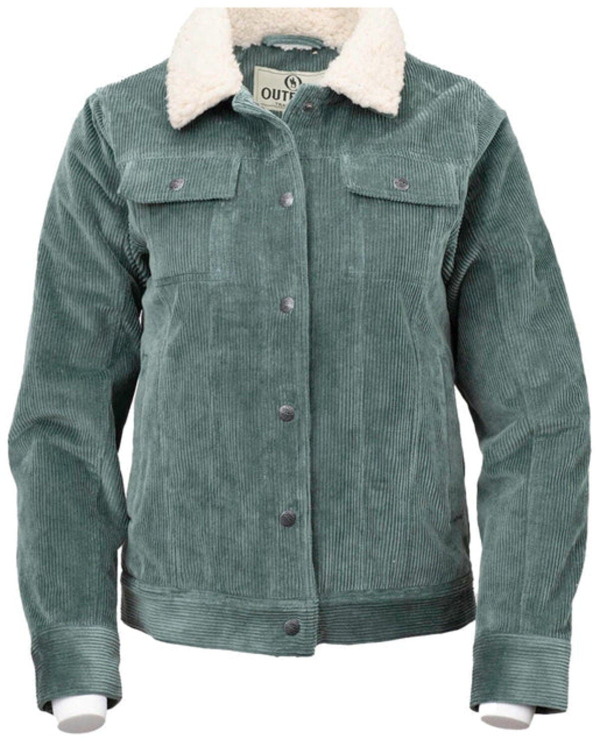 Image #1 - Outback Trading Co Women's Georgia Sherpa Lined Corduroy Jacket - Plus, Blue, hi-res