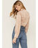 Lush Women's Satin Cinch Front Blouse, Blush, hi-res