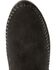 Women's Minnetonka Suede Back Zipper Moccasin Boots, Black, hi-res