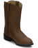 Justin Men's 10" Roper Boots, Bay Apache, hi-res