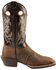 Image #2 - Justin Men's Punchy Stampede Black Cowboy Boots - Square Toe, , hi-res