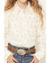 Image #3 - Panhandle Girls' Cactus Print Long Sleeve Pearl Snap Western Shirt, Cream, hi-res