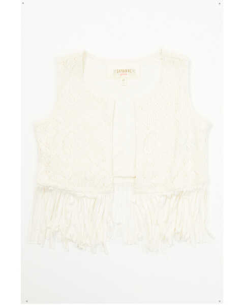 Shyanne Toddler Girls' Flawless Fringe Lace Vest , Cream, hi-res