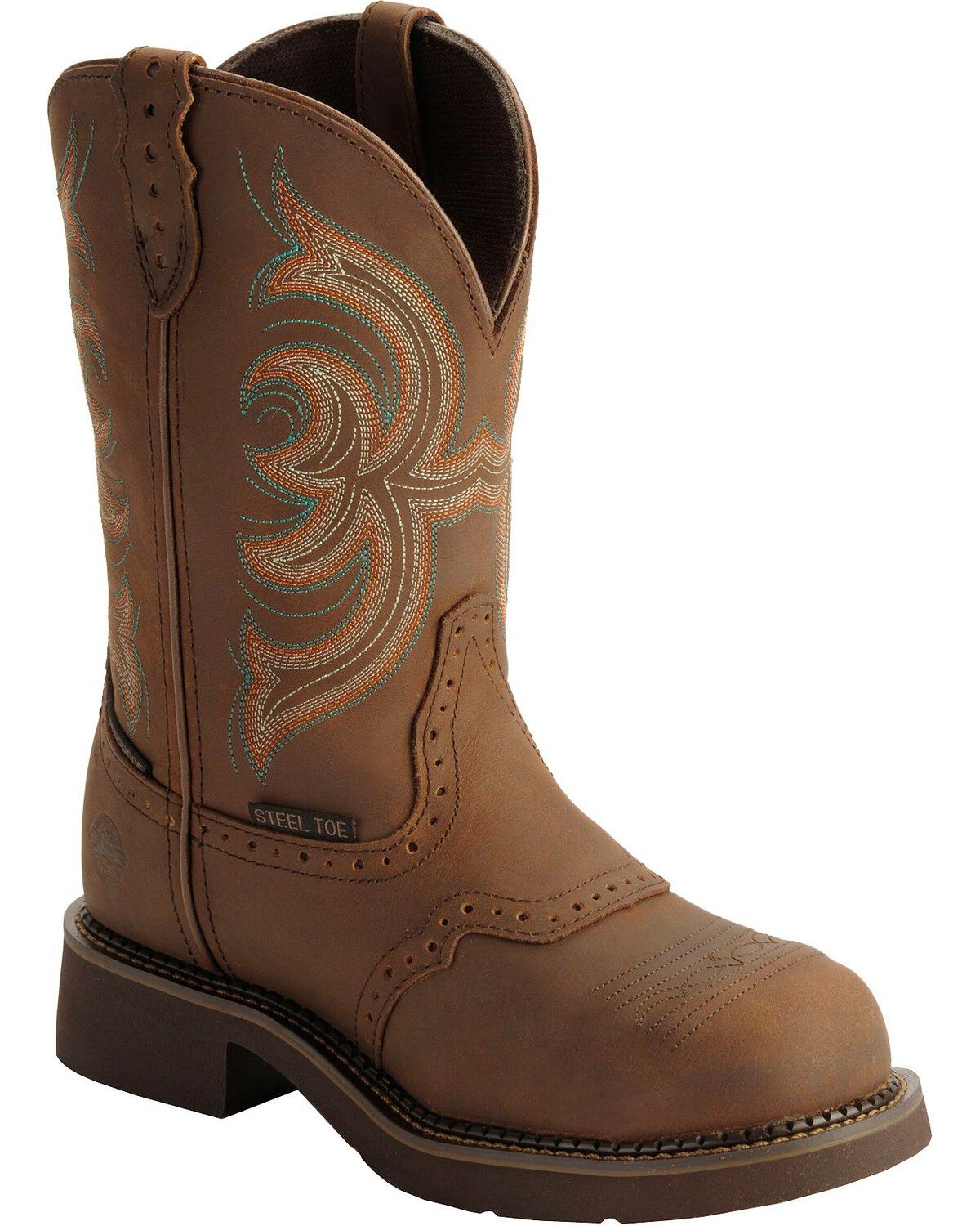 justin steel toe boots womens