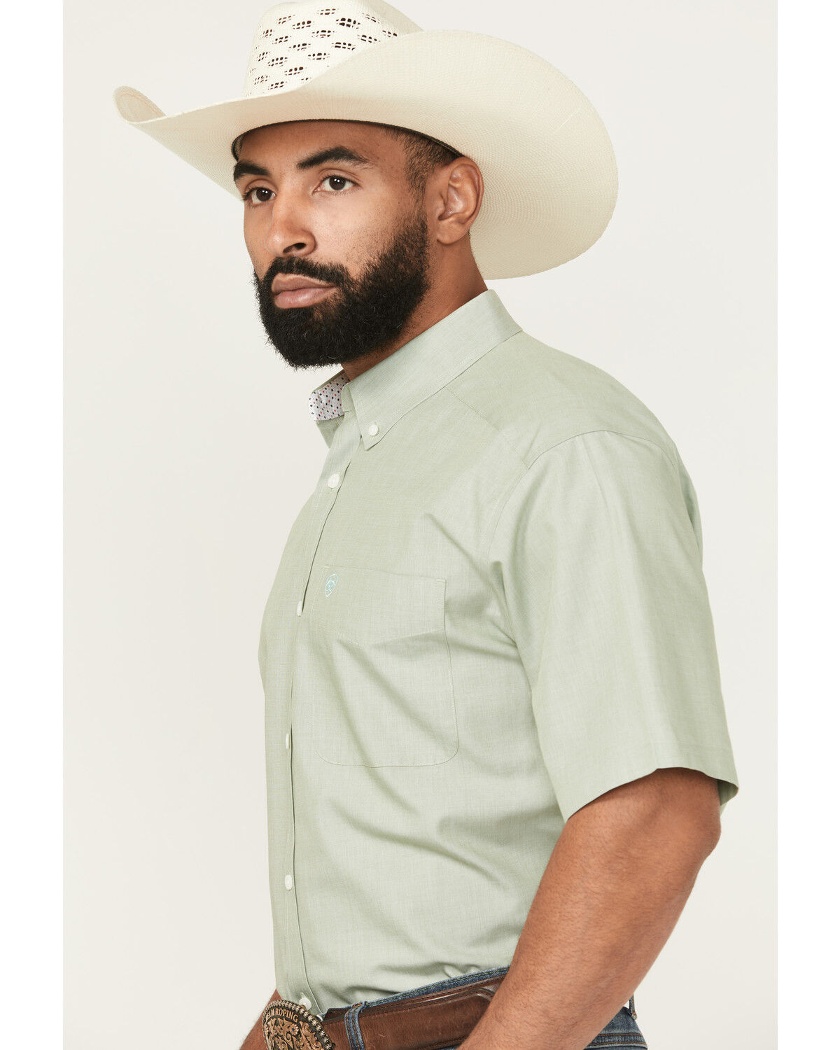 Ariat Men´s Wrinkle Free Solid Short Sleeve Button-Down Western Shirt -Big teamlce.in - Image 3